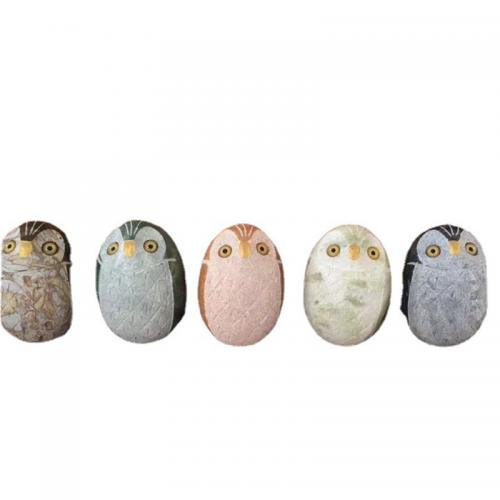 Hand Carved Small Marble Owl Figurine