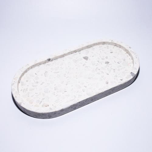 Oval White Marble Tray