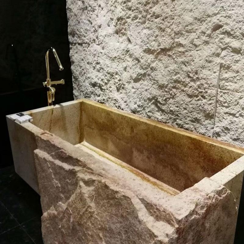 Freestanding Natural Marble Bathtub