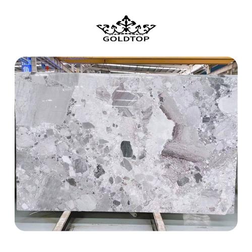 DaVinci Grey marble slab tiles