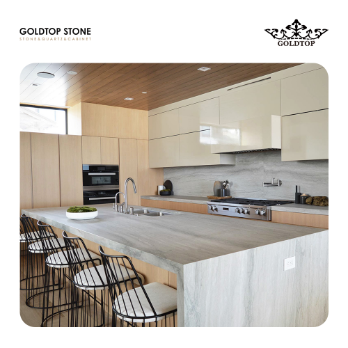 White pearl quartzite countertops