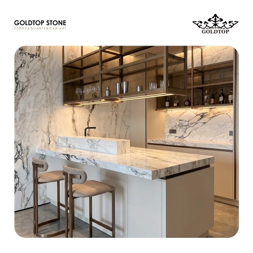 Fendi White Picasso Marble Slab