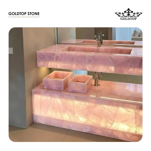 Pink Onyx Marble Countertops
