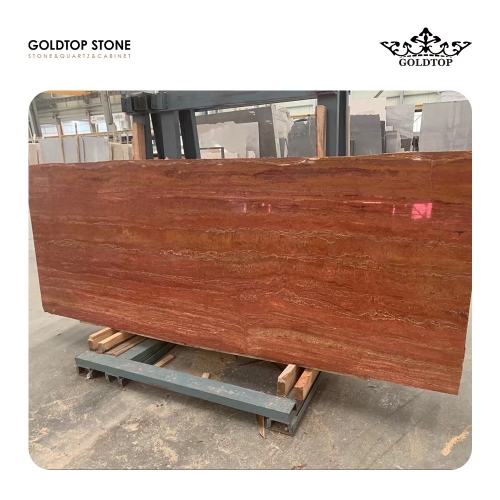 Red Travertine Slabs Marble Stone