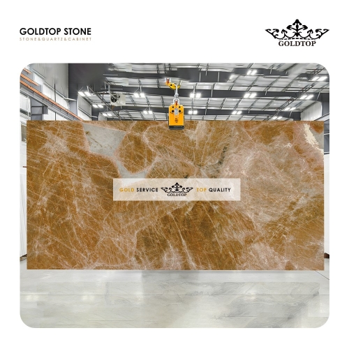 Patagonia Brown Quartzite comes from the peaks of South America. Its brown tones range from warm, deep chestnut to softer, subdued earth shades. Subtle veining runs through the surface, never loud, always natural. This stone is a metamorphic rock – d