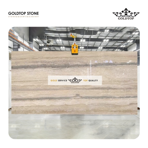 Italy Silver Grey Travertine Slab