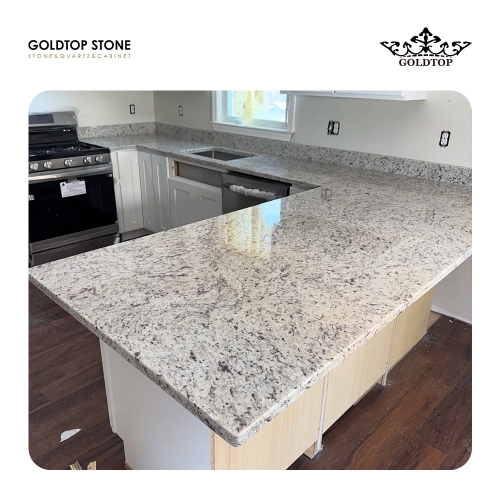 White Ornamental Granite Countertop
