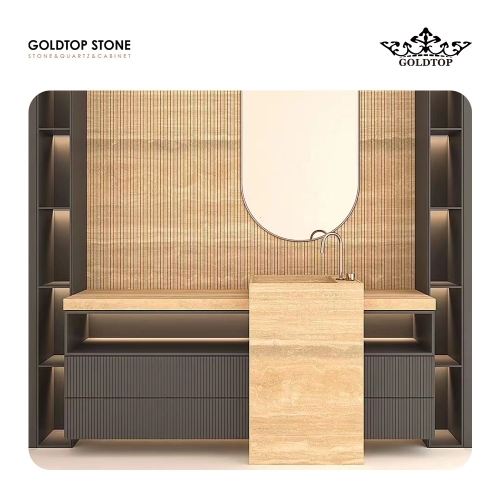 Silver Travertine Countertops