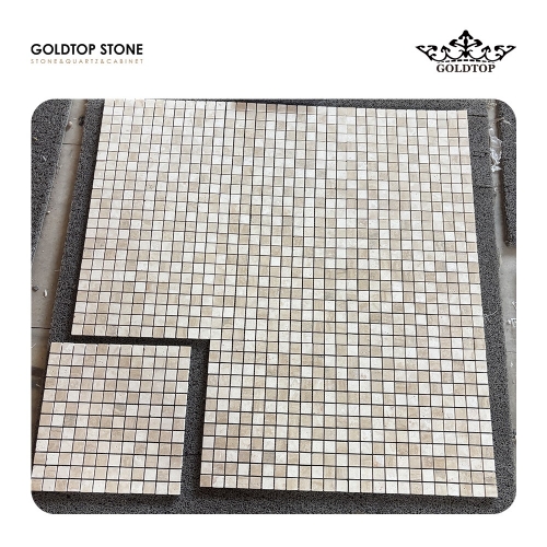 Super White Travertine Mosaic Tiles