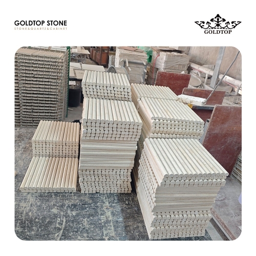 limestone stripe mosaic