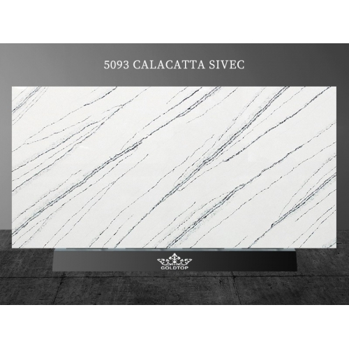 5093 Calacatta Sivec white Quartz