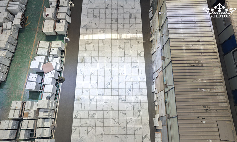 Italy Calacatta White Marble Tile Project: Precision Selection and Custom Fabrication for Luxury Spaces