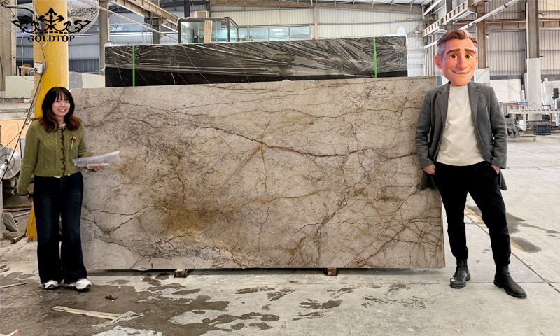 International Clients Visit Goldtop Stone Factory to Explore Marble, Quartz and Countertop Production