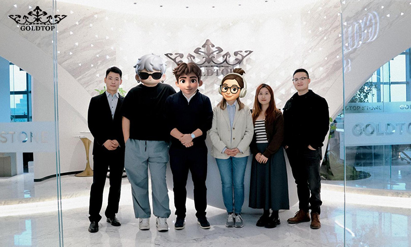 Colombia Clients Visit Goldtop Stone Cabinet Factory for Custom Cabinet and Stone Solutions