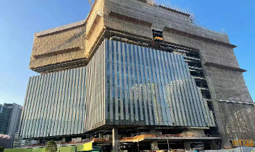 Exterior walls of high-end office buildings in Hong Kong