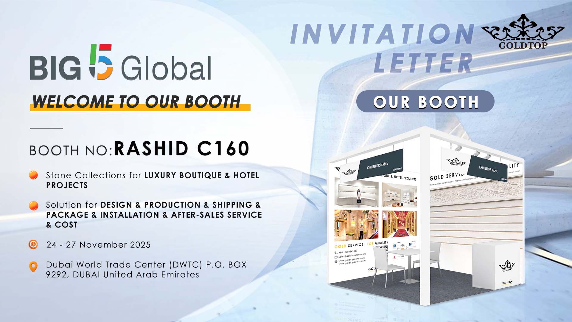 GOLDTOP Will Exhibit at BIG '5 Global 2025 in Dubai!